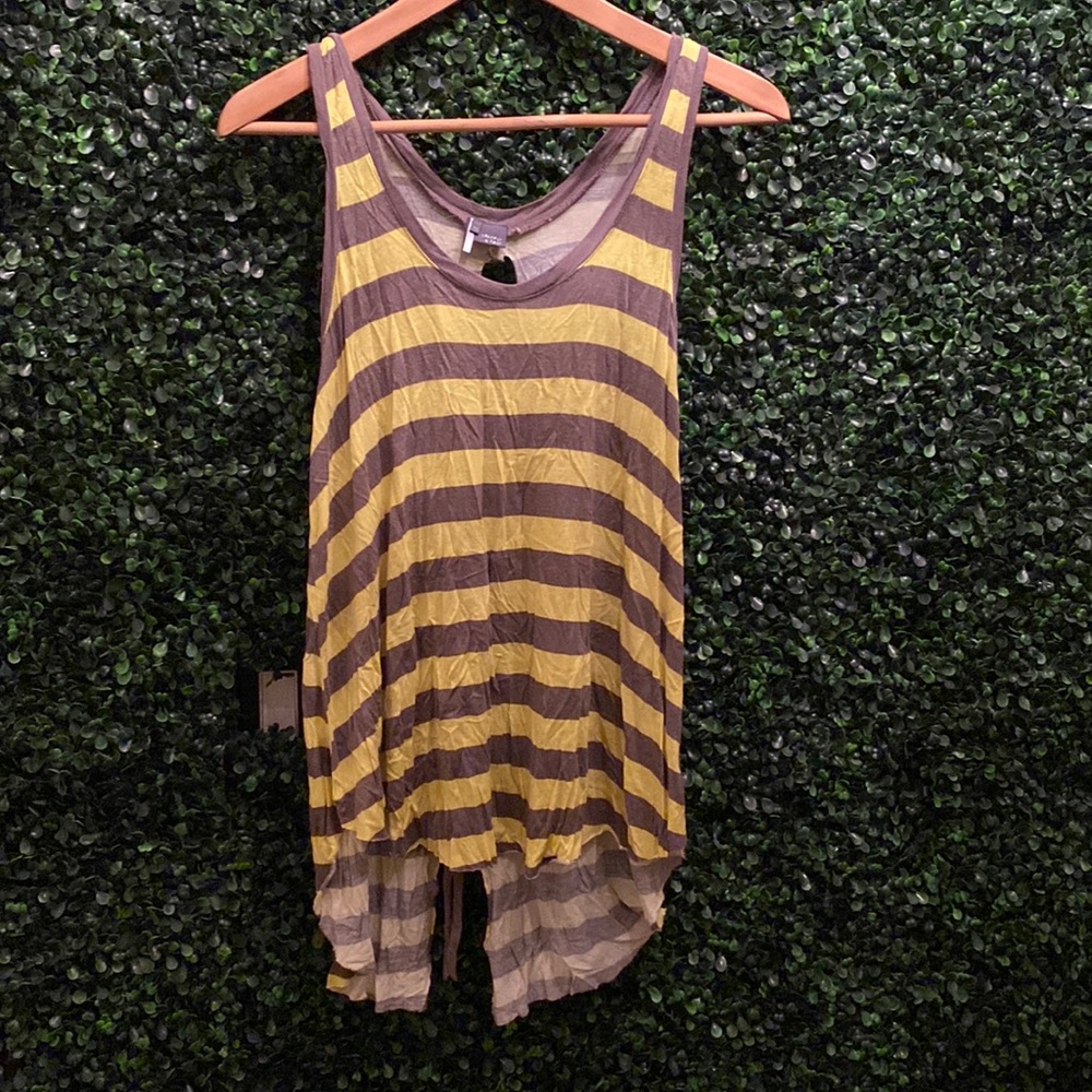 Medium yellow and gray women’s Sparkle & Fade tank top